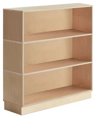 Drevená úložná skriňa RICO, 3 priehradky, breza