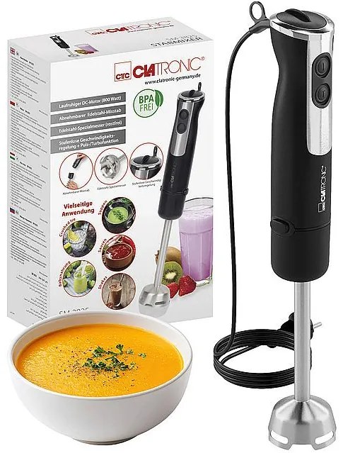 Ponorný mixér Clatronic SM 3825 z nehrdzavejúcejocele, 800 W