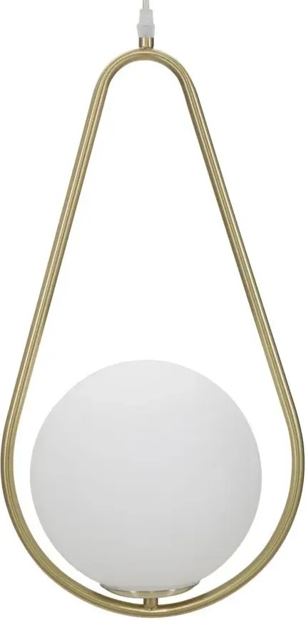 Závesný luster Glamy 46 cm biely/zlatý