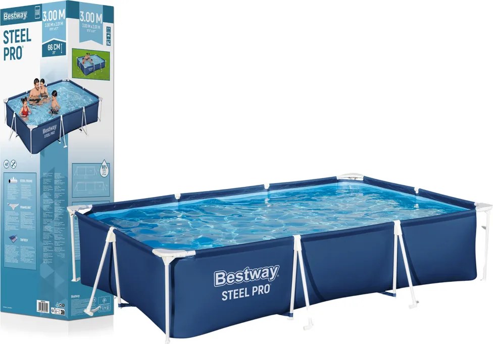 Bestway 56404 Záhradný regálový bazén 300 cm x 201 cm x 66 cm