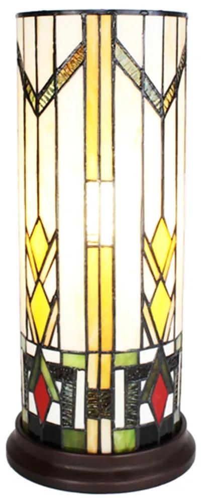 Valcová stolná lampa Tiffany - Ø 18*40 cm E14/max 1*25W