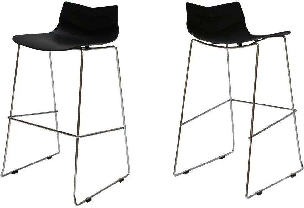 Dizajnová barová stolička Leona / čierna