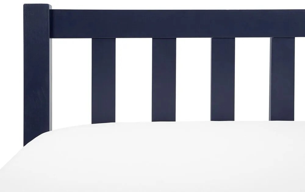 Námornícka modrá posteľ 140 x 200 cm FLORAC Beliani
