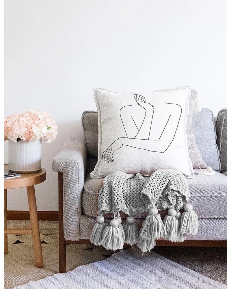 Obliečka na vankúš s prímesou bavlny Minimalist Cushion Covers Pose, 55 x 55 cm