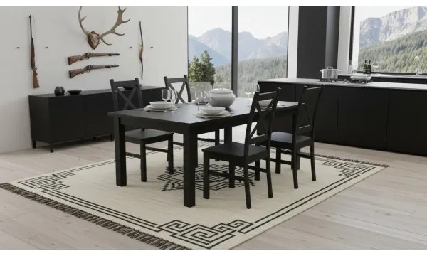 Jedálenská stolička NATE čierna