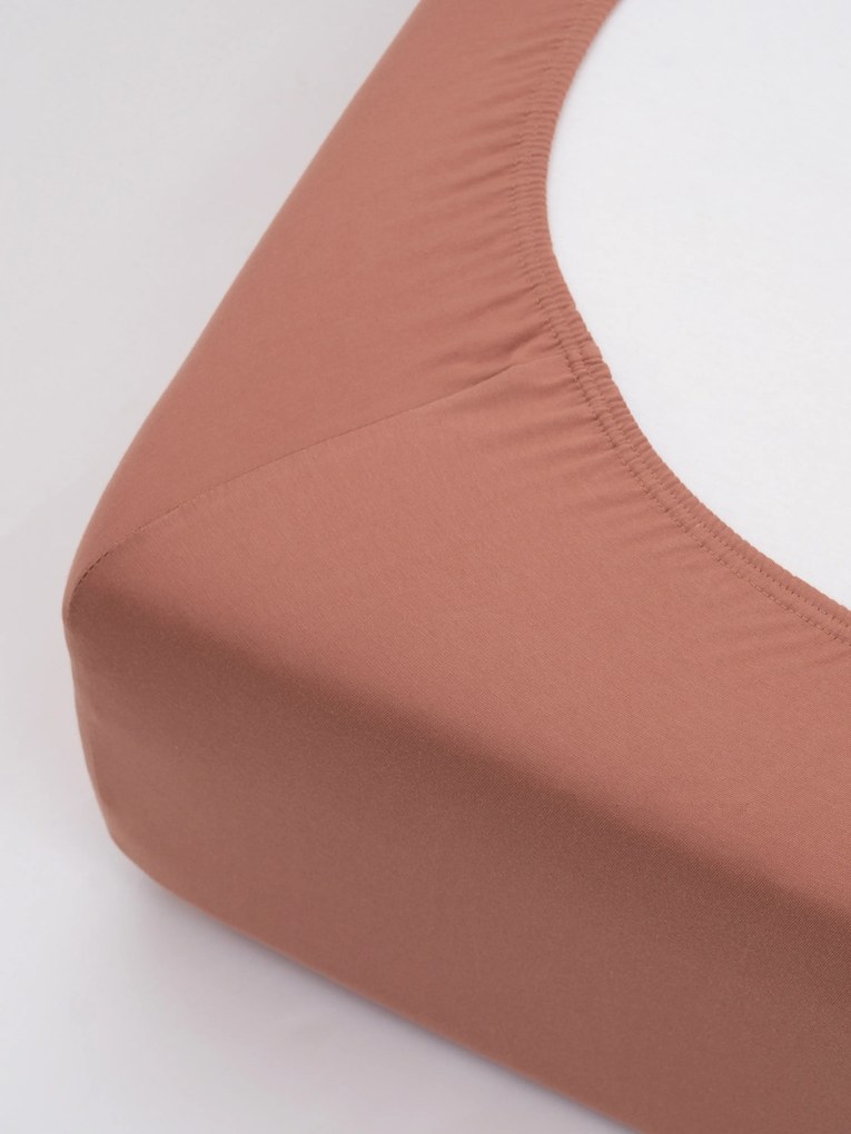 Jersey plachta s elastanom Deluxe 220 × 200 cm – terakota