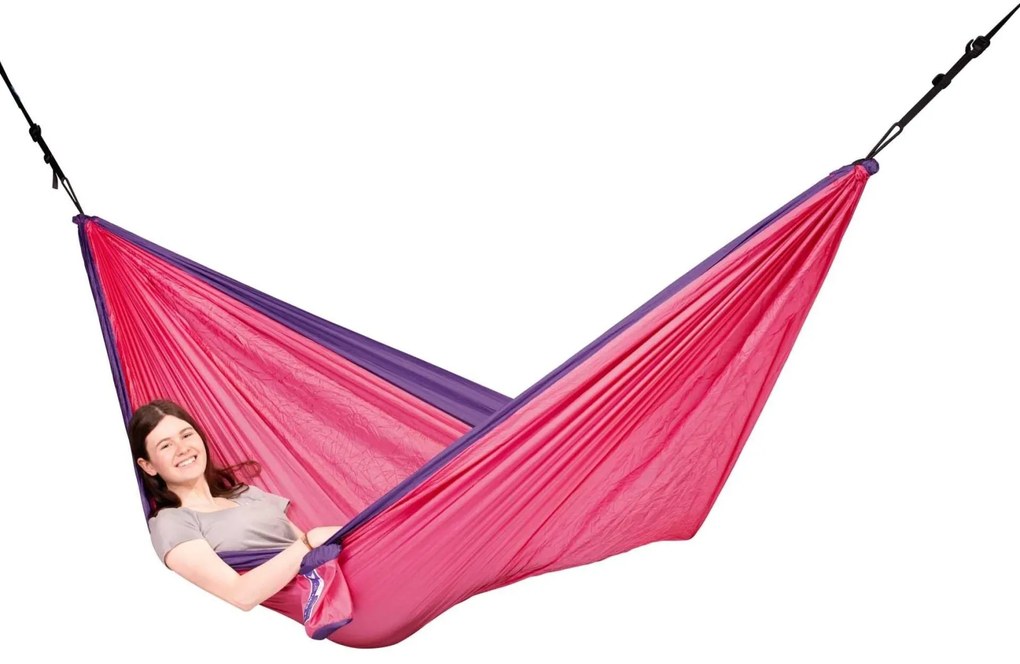 La Siesta COLIBRI 3.0 SINGLE - cestovná hojdacia sieť z kvalitného padákového hodvábu, 100% polyamid / laná: 100% polyester / hák: letecký hliník