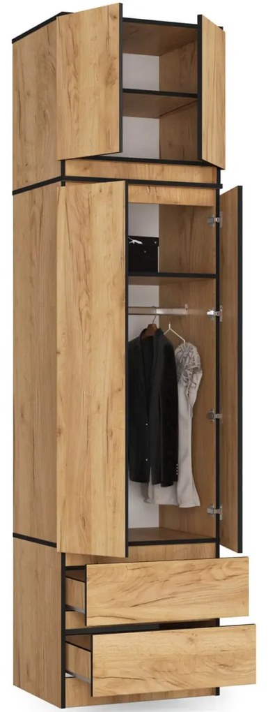 Nástavec na skříň STAR 60 cm dub craft zlatý