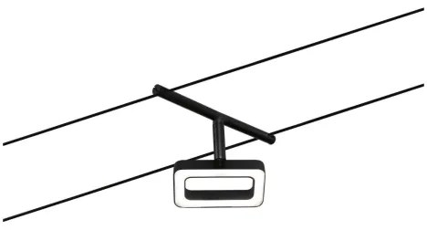 Paulmann 94485 - Súprava 5x LED/4,8 W Kompletný lankový systém FRAME 230 V čierny