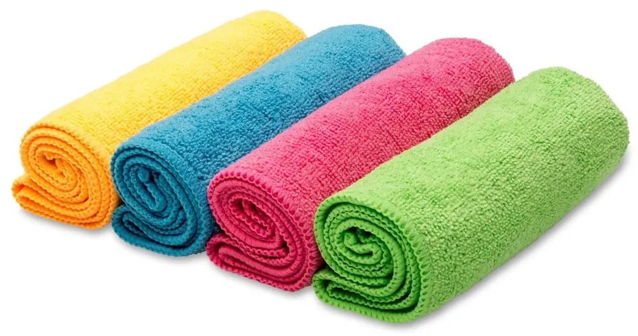 Handričky v súprave 4 ks z mikrovlákna Colors – Vileda
