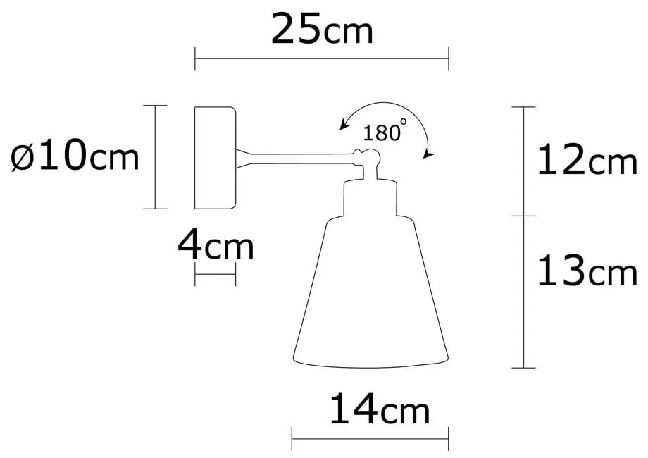 Nástenné svietidlo v čiernej a prírodnej farbe ø 14 cm Manavgat – Opviq lights