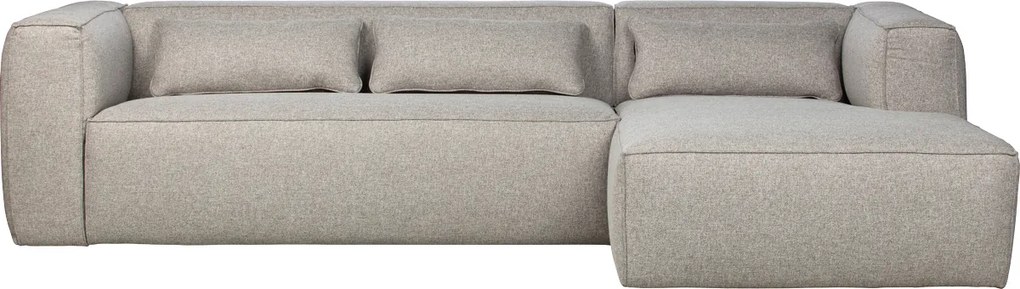 Woood Bean rohová sedačka s vankúšmi - Svetlosivá, Pravá