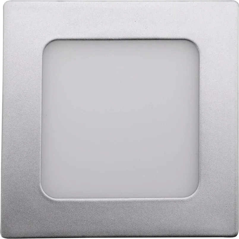 SAPHO - START LED podhľadové svietidlo, 6W, 230V, 120x120mm,denná biela,430lm,strieborná, LDD464