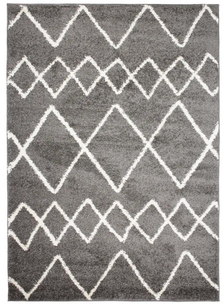Kusový koberec Shaggy Prata šedý 200x290cm