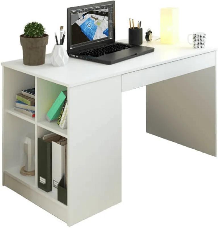 PC stôl, biela, VENDI