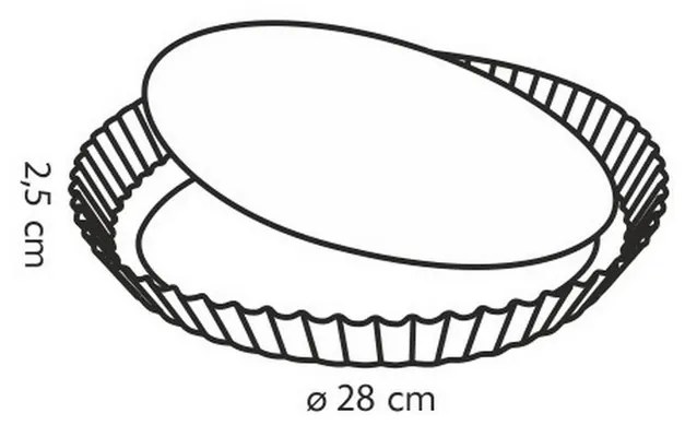 Tescoma DELÍCIA forma s vlnitým okrajom a odnímateľným dnom 28 cm