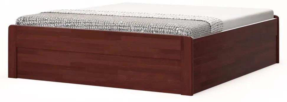 BMB MARIKA s nízkymi čelami - masívna buková posteľ s úložným priestorom 140 x 200 cm, buk masív