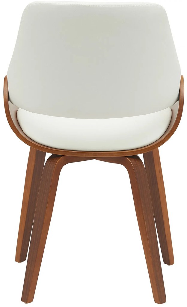 Jedálenská stolička Vangale - koženka - Orech / Biela