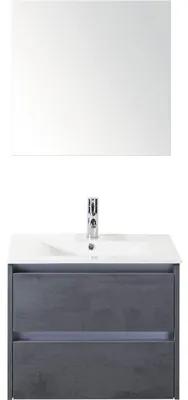 Kúpeľňový nábytkový set Dante 60 cm s keramickým umývadlom a zrkadlom betón antracitovo sivá