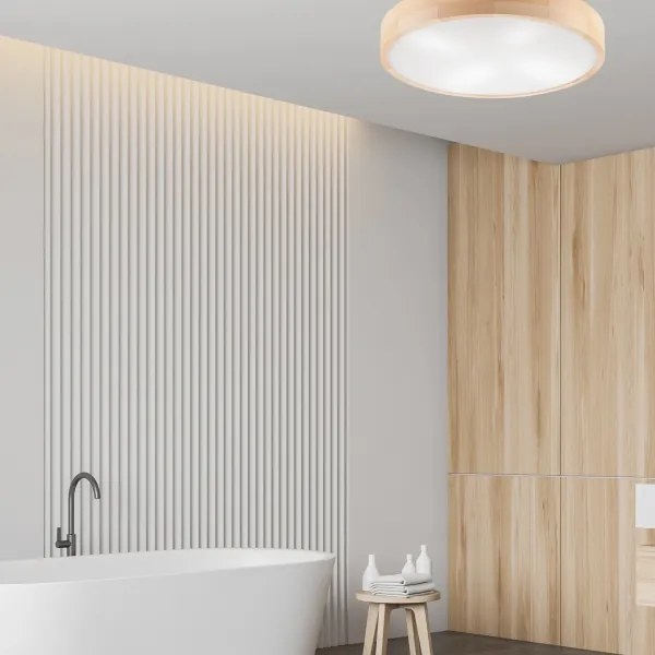 Stropné svietidlo NATURAL 4xE27/60W/230V ø 57,5 cm borovica