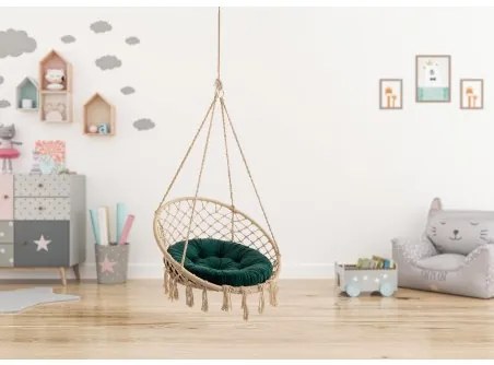 Vankúš na hojdačku STORK HOUSE zelený, veľký