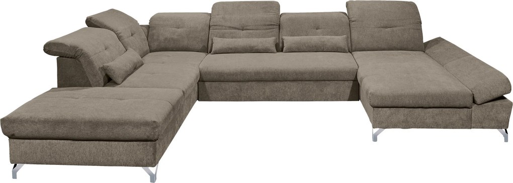 XXXLutz SEDACIA SÚPRAVA, textil, sivohnedá MID.YOU - Sedačky - 002220028616