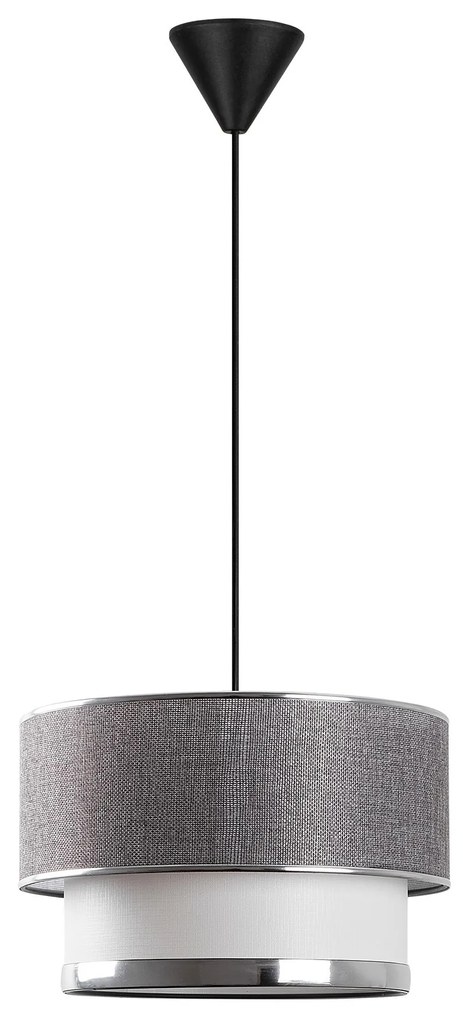 Závěsný lustr Cake šedý/zlatý