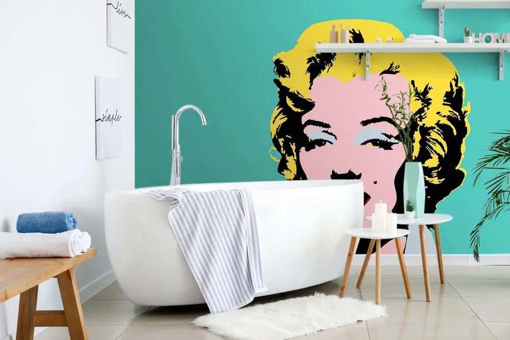 Tapeta ikonická Marilyn Monroe v pop art dizajne - 225x150
