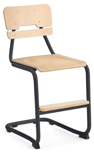 Školská stolička LEGERE III, V 500 mm, antracit, breza