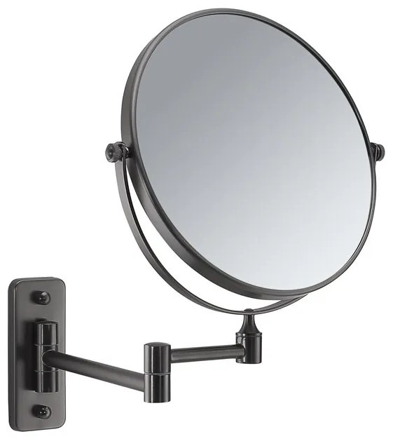 Gedy Gedy, GAIA závesné kozmetické zrkadlo, priemer 230mm, obojstranné, grafitová, CO202481