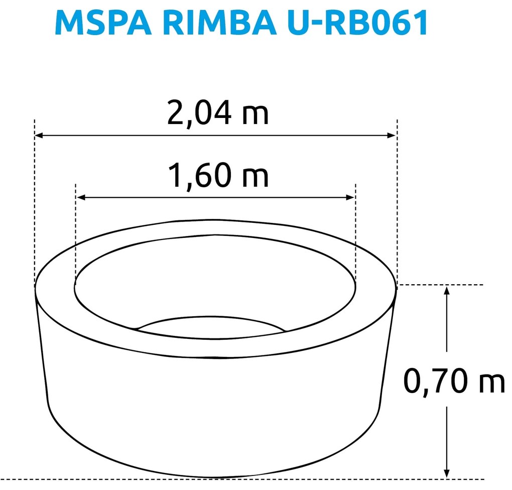 Mspa | Vírivý bazén MSPA Rimba U-RB061 + Solárna sprcha UNO 40 | 19900162