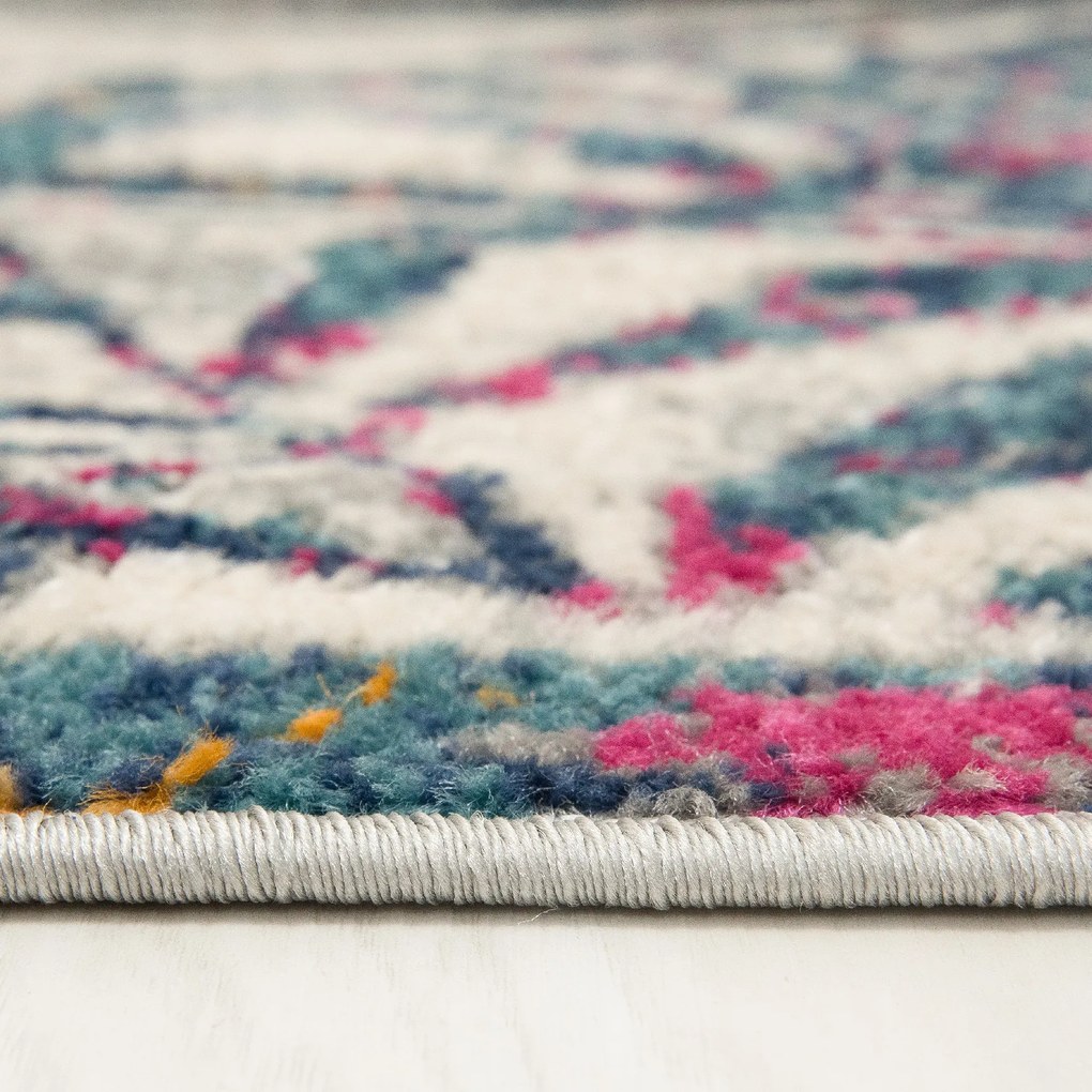 TA Koberec G051B BIELA/TMAVOMODRÁ DENVER FAA Rozmer: 200x300 cm