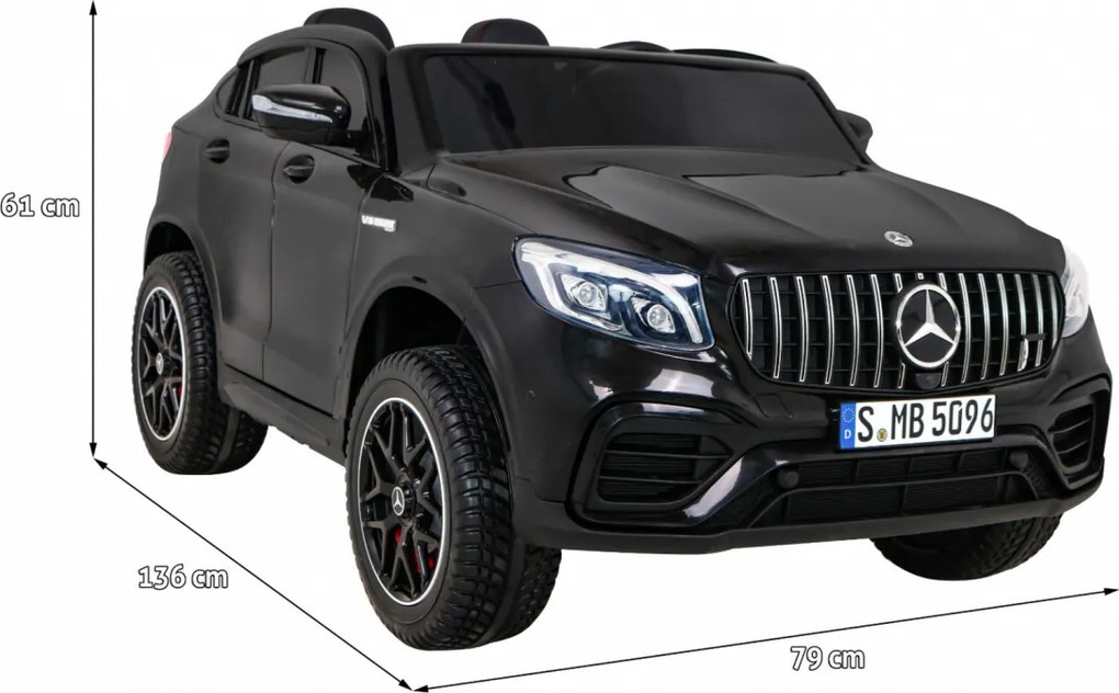 Ramiz Detské autíčko Mercedes GLC 63S čierne SUV + pohon 4x4
