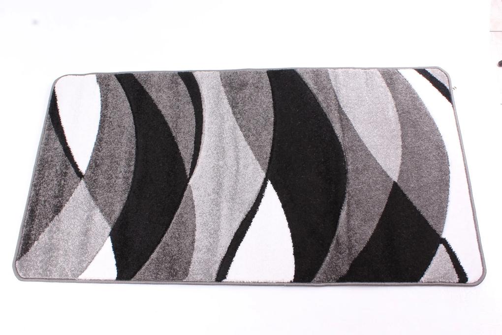 Koberec "KOMFORT" (2077A) - sivo-čierny (80x150 cm)
