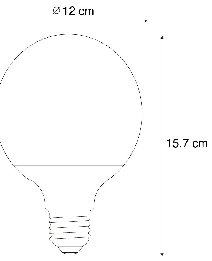 Sada 5 inteligentných LED žiaroviek E27 G120 matná RGBW 9W 806 lm 2700-6500K