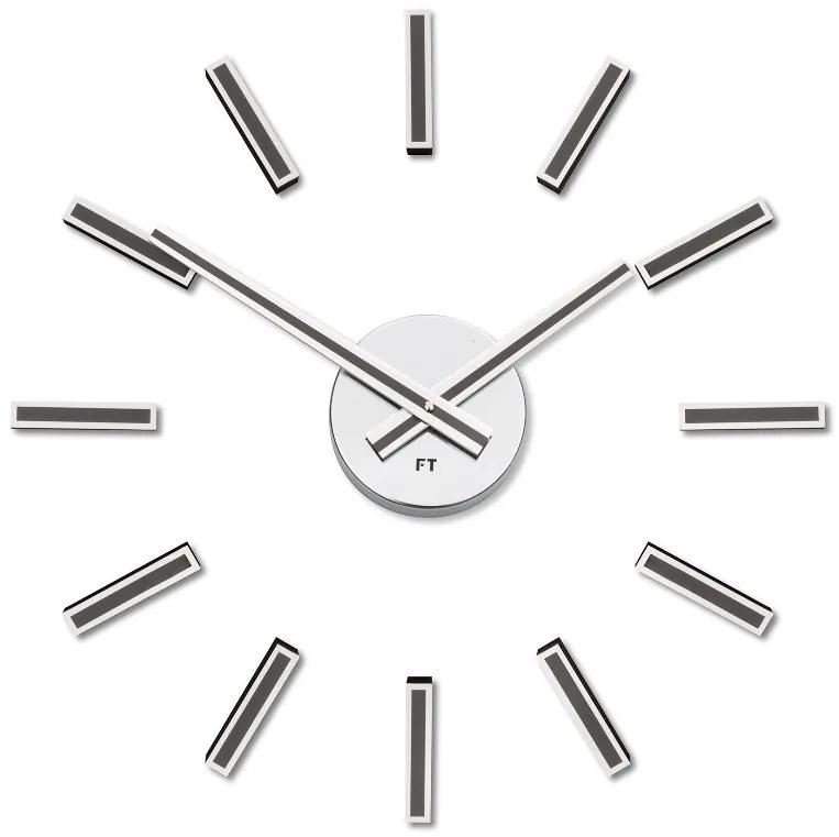 Dizajnové nalepovacie hodiny Future Time  Modular titanium grey 40cm