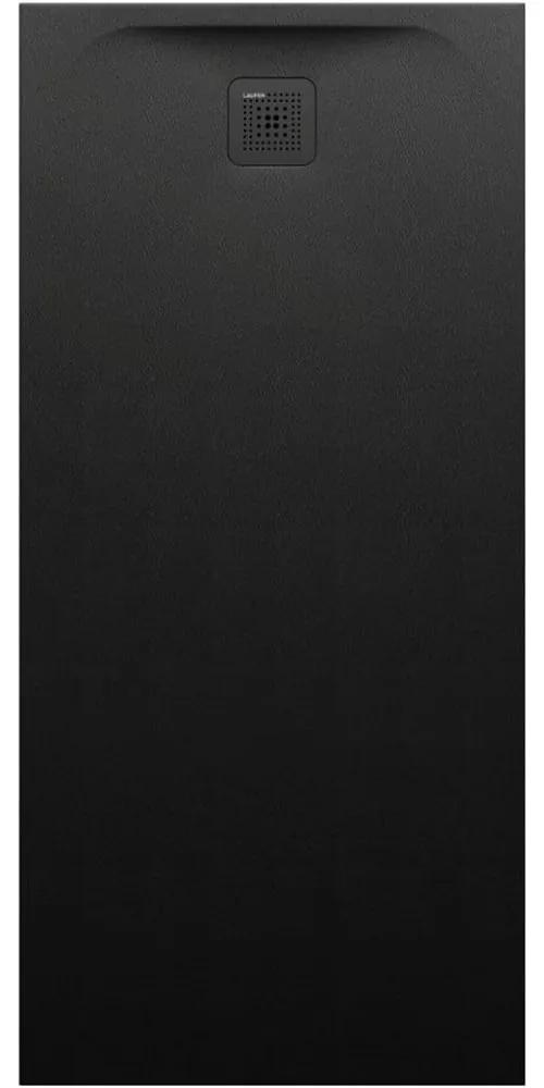 LAUFEN Pro obdĺžniková sprchová vanička z materiálu Marbond, odtok na kratšej strane, 1600 x 750 x 42 mm, čierna matná, H2139550800001