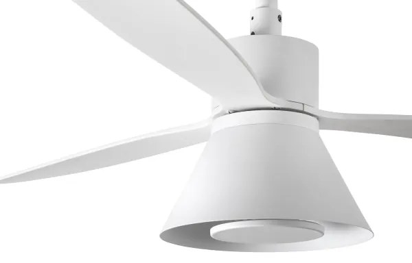 FARO 33760WT-22-LED Stmievateľný ventilátor AMELIA L CONE LED/20W/230V biela pr. 132 cm WT + DO