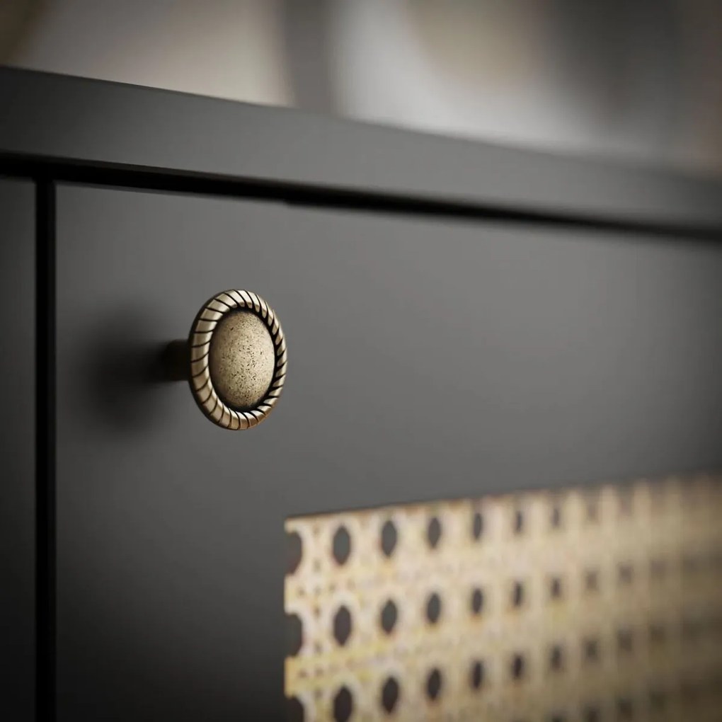 VITRÍNA THEO S VIEDENSKÝM VÝPLETOM ČIERNA 120 cm