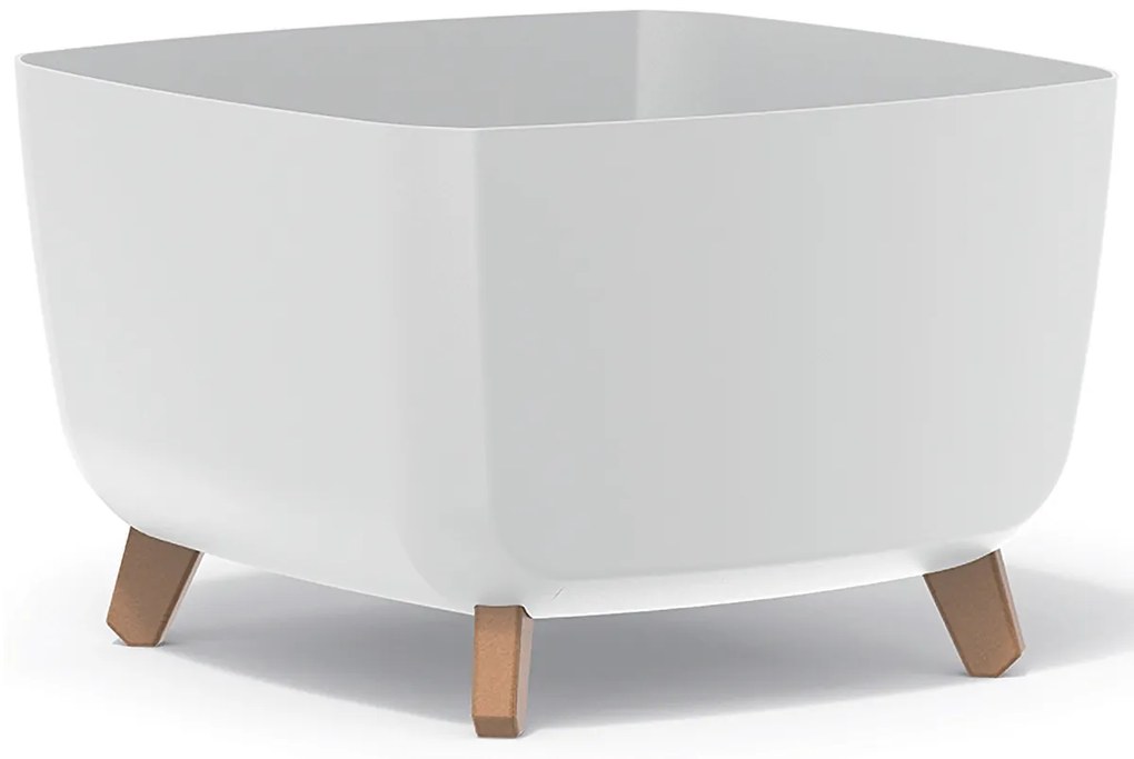 Plastový kvetináč na nožičkách DGQL400 39 cm - biela