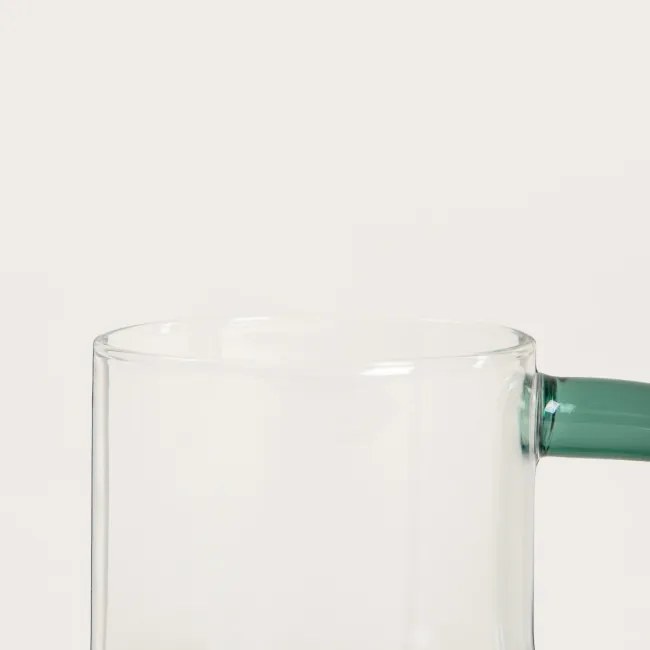 Hrnček FLUFF priesvitný / zelený 772238 360 ml