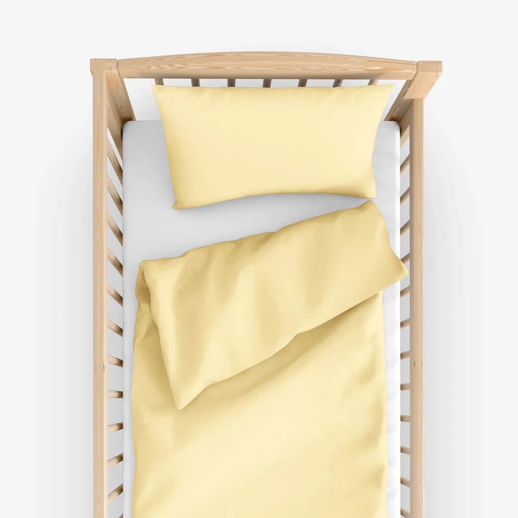Goldea detské bavlnené obliečky do postieľky - banánové 90 x 140 a 50 x 70 cm