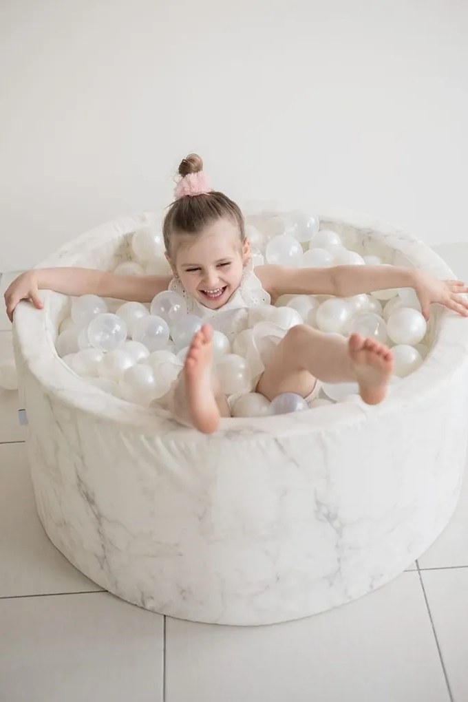 Dadaboom.sk Okrúhly suchý bazén 100×40 – mramor – bez guličiek