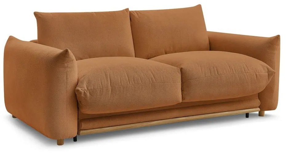 Oranžová rozkladacia pohovka 234 cm Ernest – Bobochic Paris