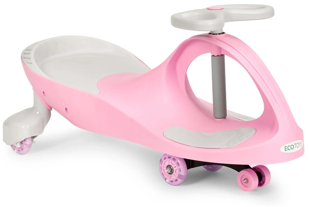 Detské odrážadlo s LED kolesami ružová, ECOTOYS