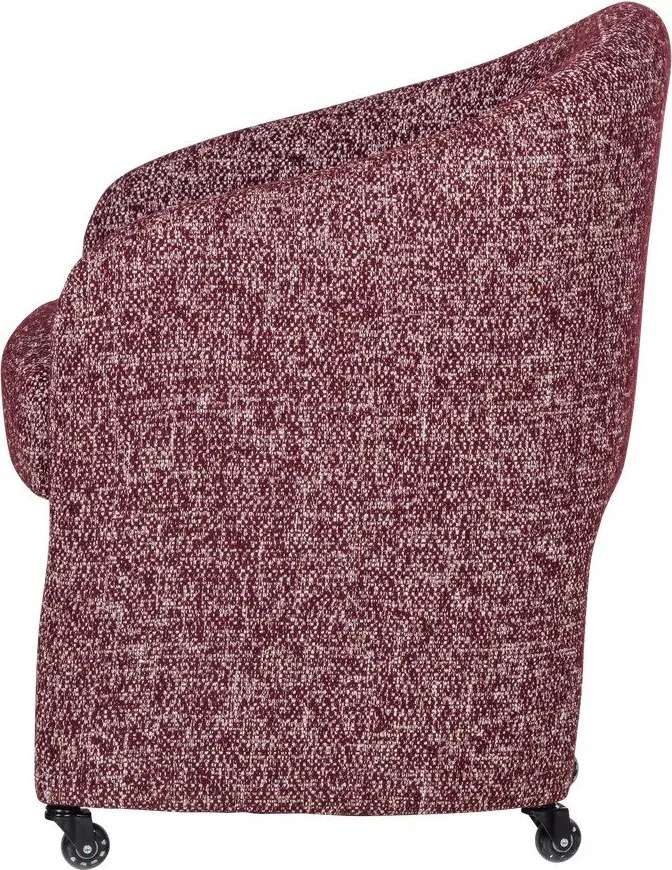 Vínovočervená čalúnená kancelárska stolička Cordo – WOOOD