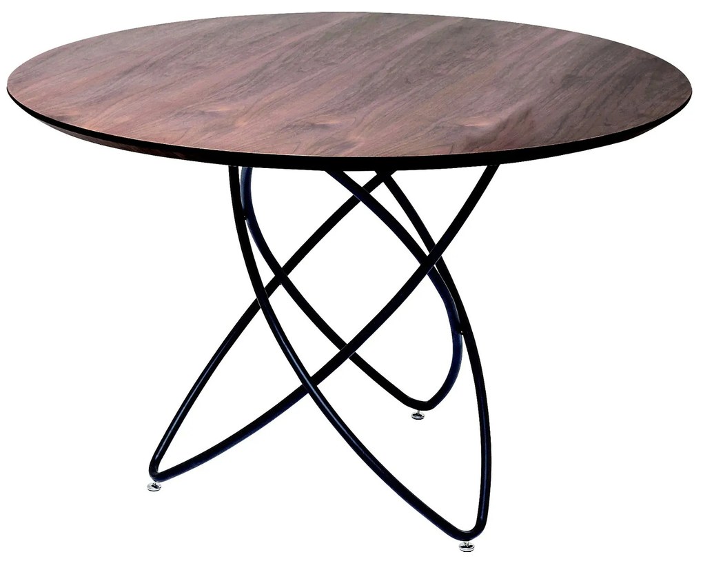 Molekular jedálenský stôl čierno-hnedý Ø120 cm