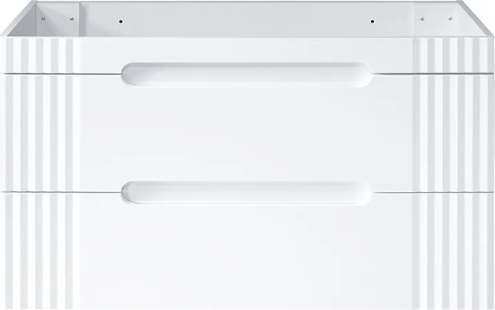 Kúpeľňová skrinka Fiji Pati s doskou a umývadlami 120 cm biela/dub coast evoke