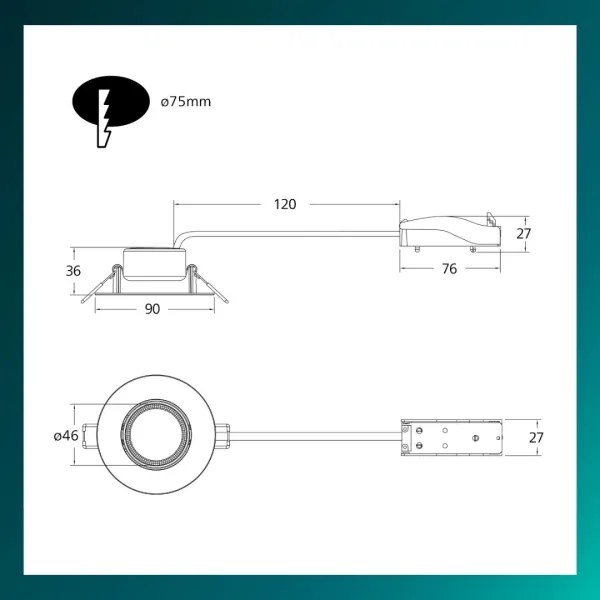 Philips - SADA 3x stmievateľné podhľadové svietidlo CILANTRO LED/5W/230V 2700K biela