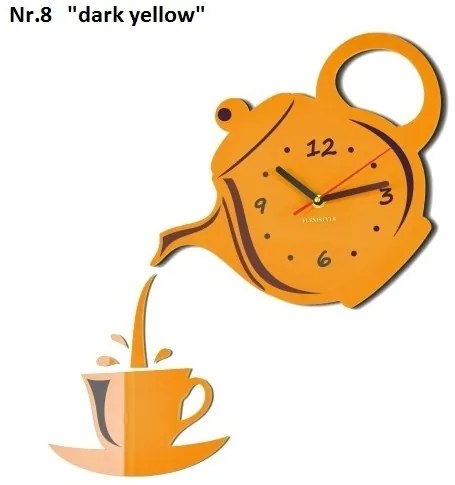 Nástenné hodiny do kuchyne s tichým chodom čierna